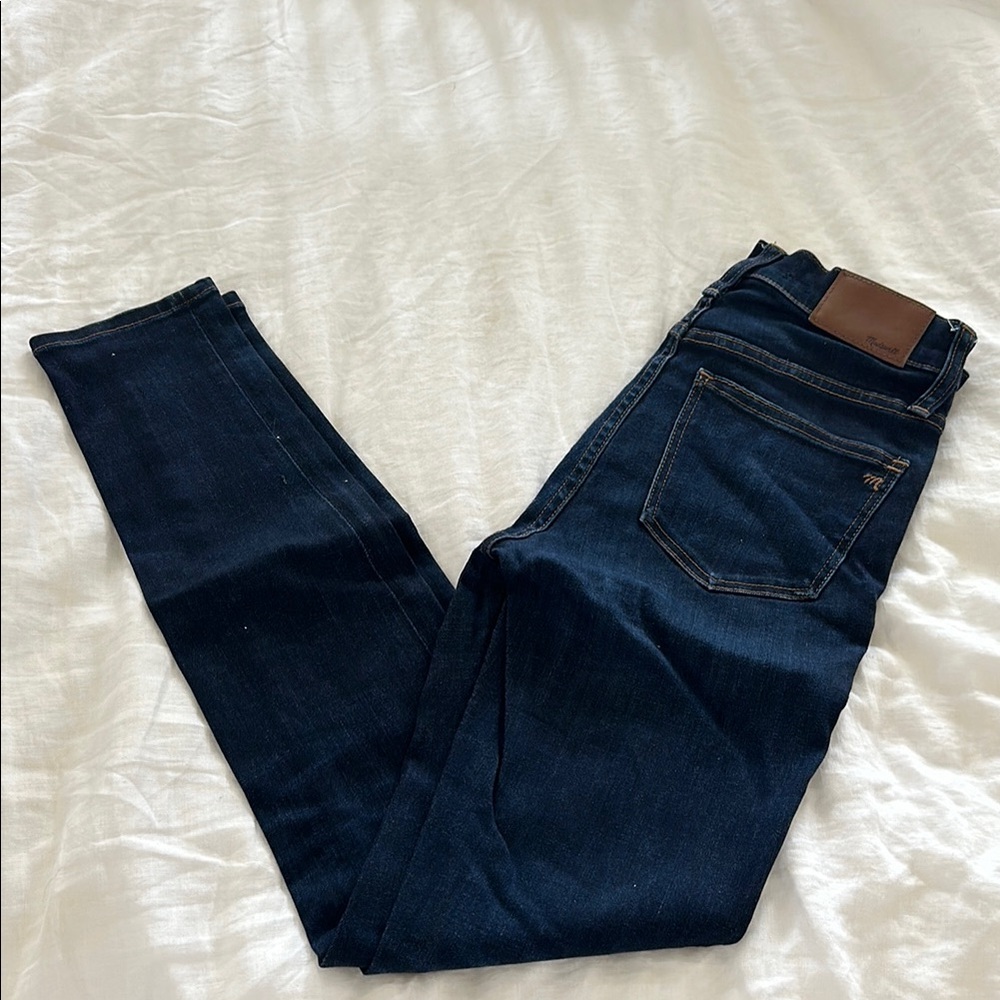 Dark Blue Denim 9” high rise skinny Madewell Jeans